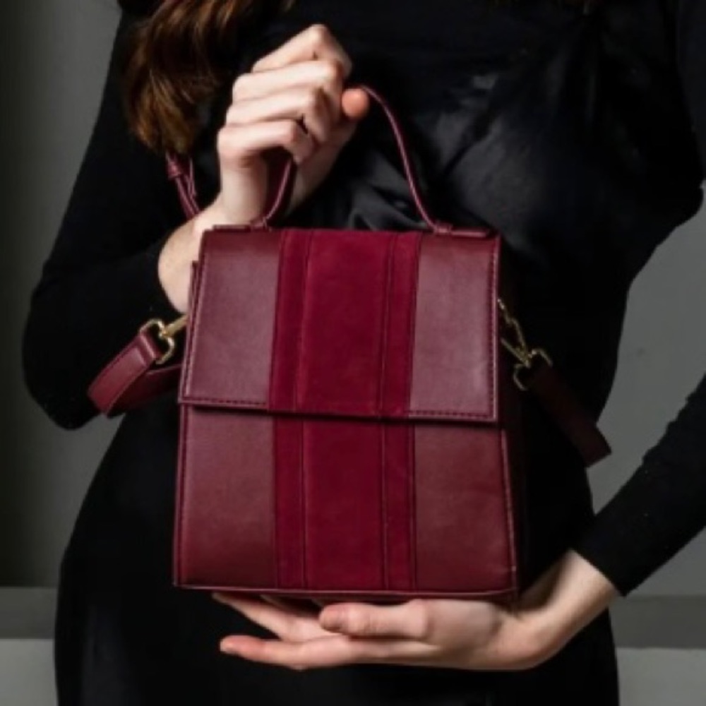 Henny + Lev Kenzie Bag in Burgundy